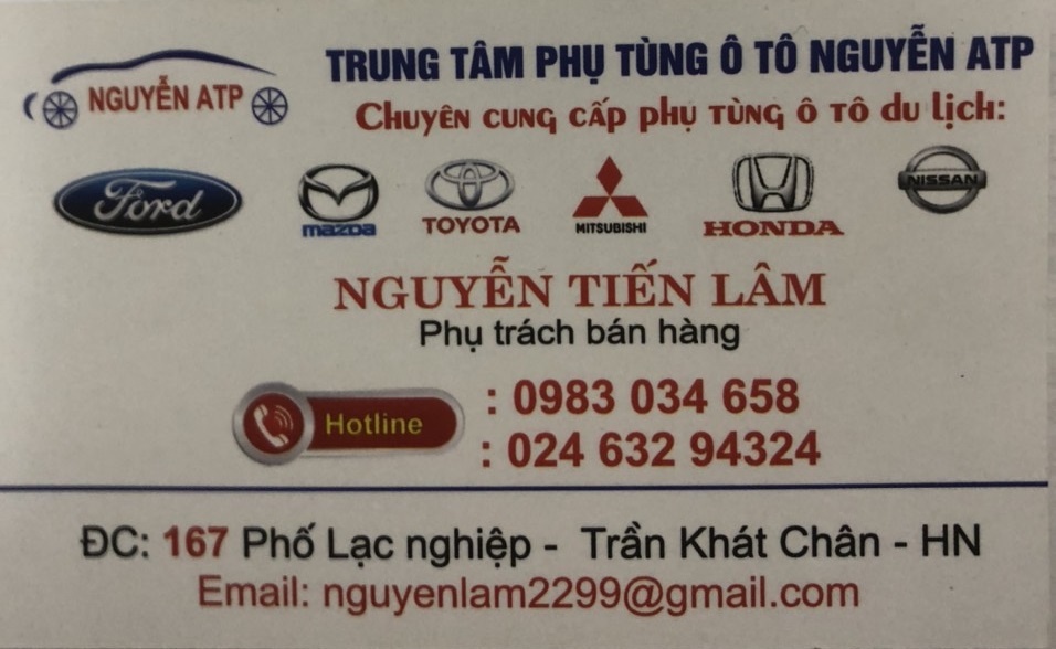 Địa chỉ Cửa hàng Phụ tùng ô tô chính hãng Nguyễn ATP tại Hà Nội